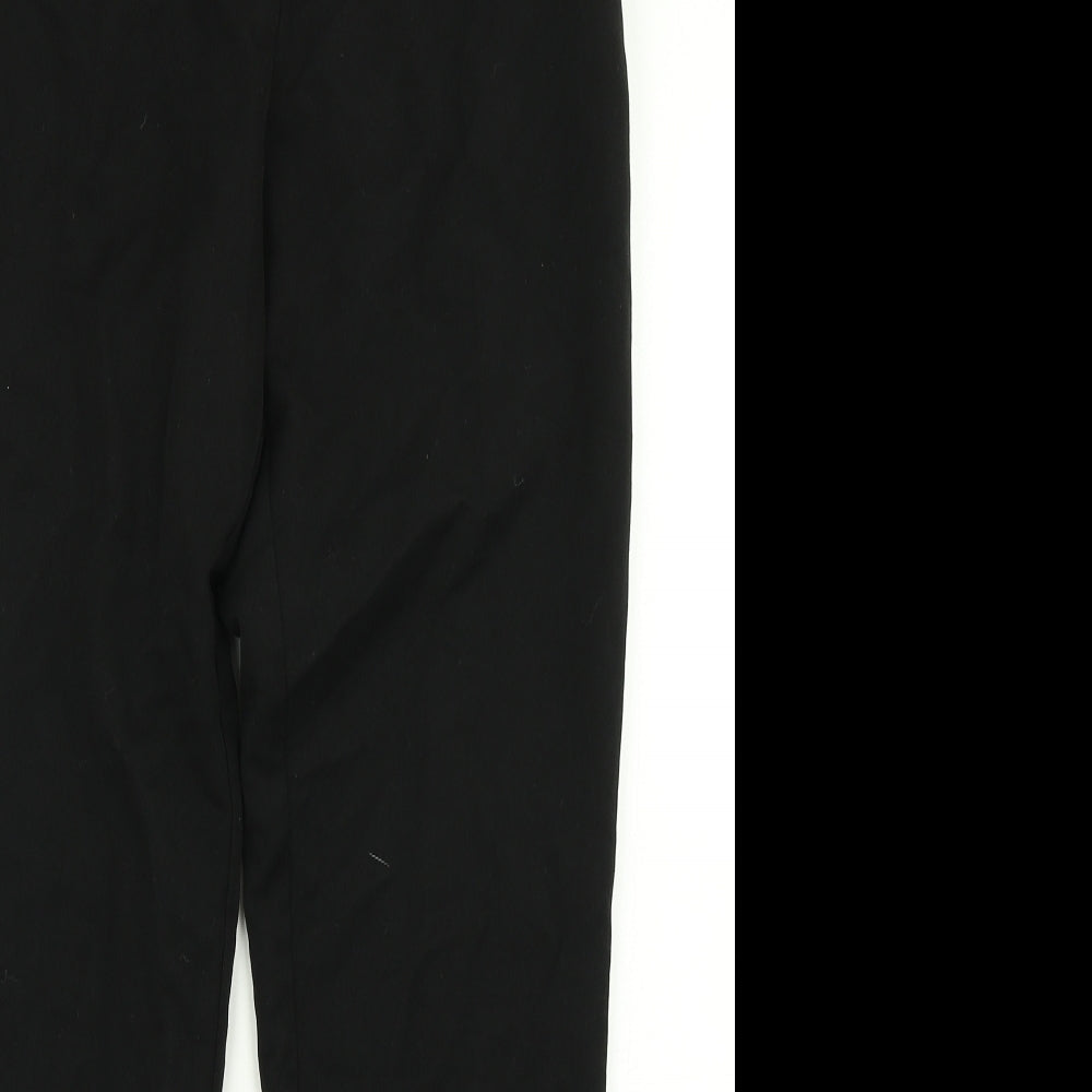 Womens UK Size 8 Papaya Regular Fit Dress Pants Black Trousers