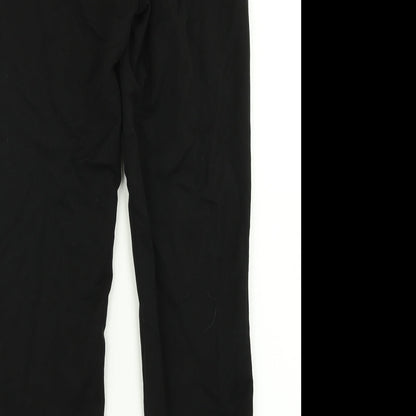 Womens UK Size 8 Papaya Regular Fit Dress Pants Black Trousers