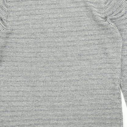 Limited Edition Mens Blue Striped Knit Pullover Jumper Size S
