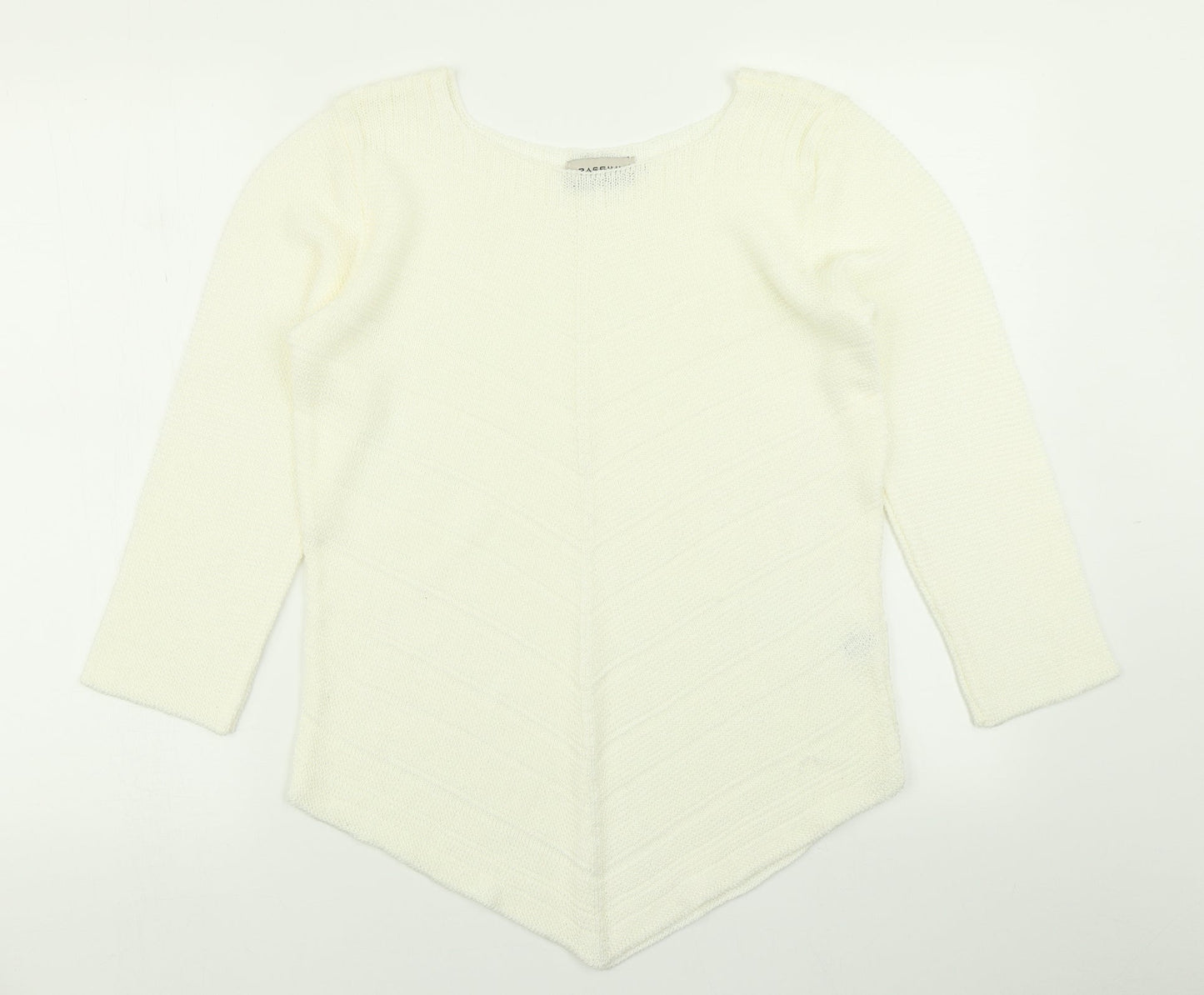 Womens UK Size L BASSINI Ivory Pullover Jumper