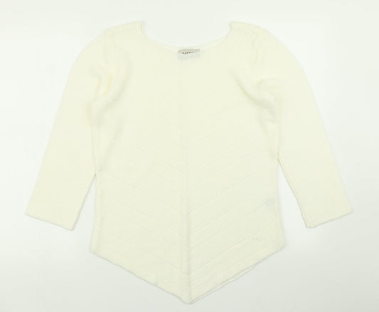 BASSINI Womens Ivory  Knit Pullover Jumper Size L