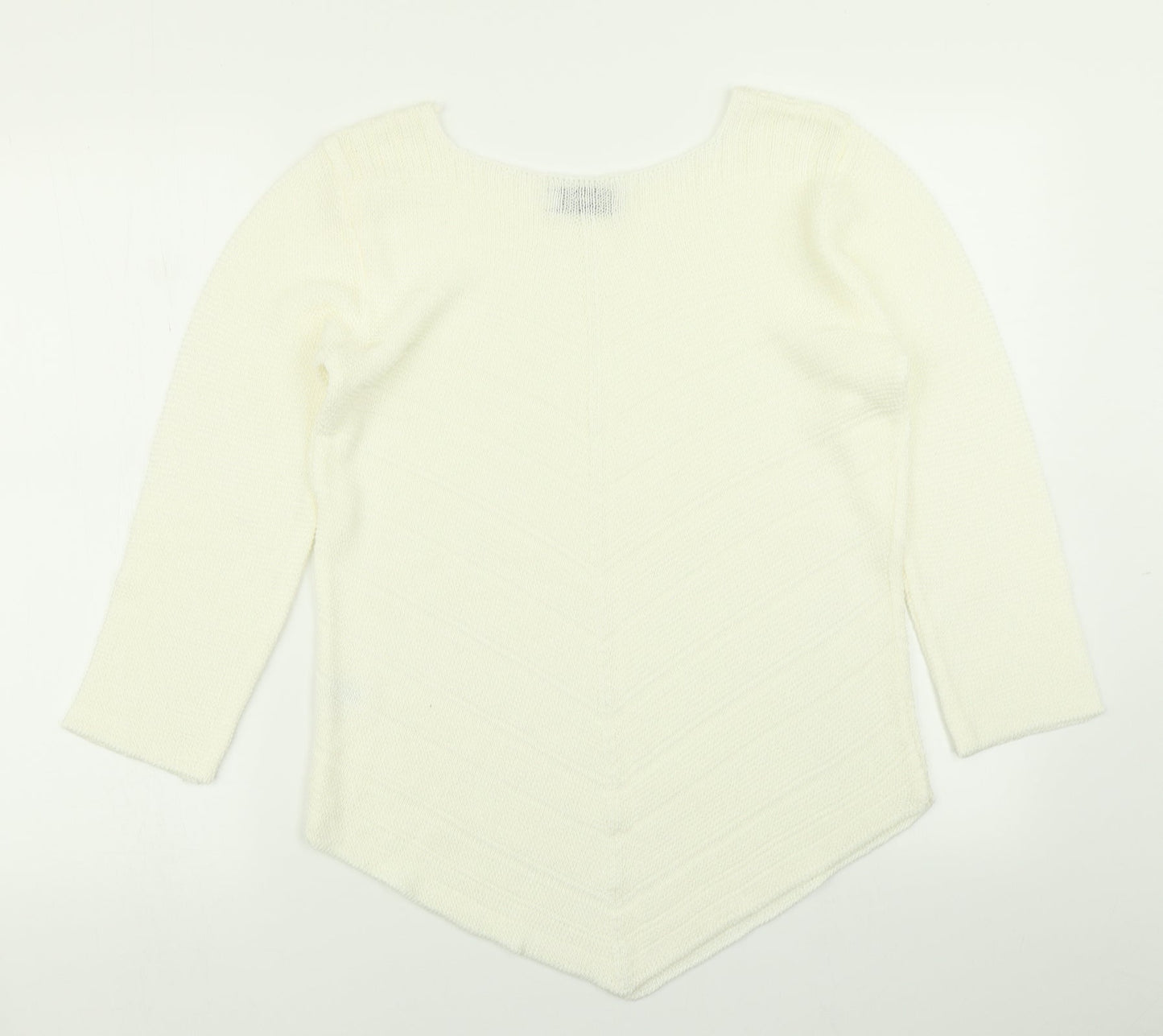 Womens UK Size L BASSINI Ivory Pullover Jumper