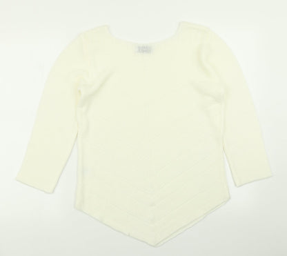 Womens UK Size L BASSINI Ivory Pullover Jumper