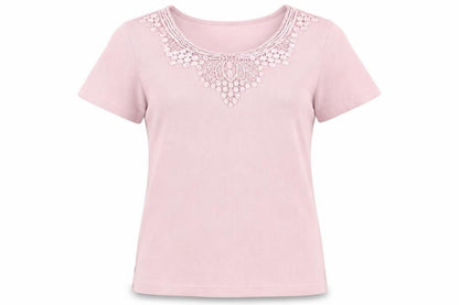 Bonmarché Womens Pink  Knit Basic T-Shirt Size S