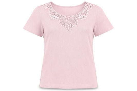 Bonmarché Womens Pink  Knit Basic T-Shirt Size S
