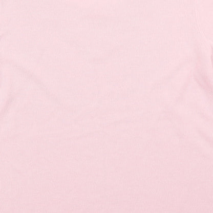 Womens UK Size S BM Pink Basic T-Shirt