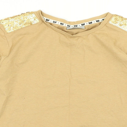 Matalan Girls Brown   Basic T-Shirt Size 10 Years