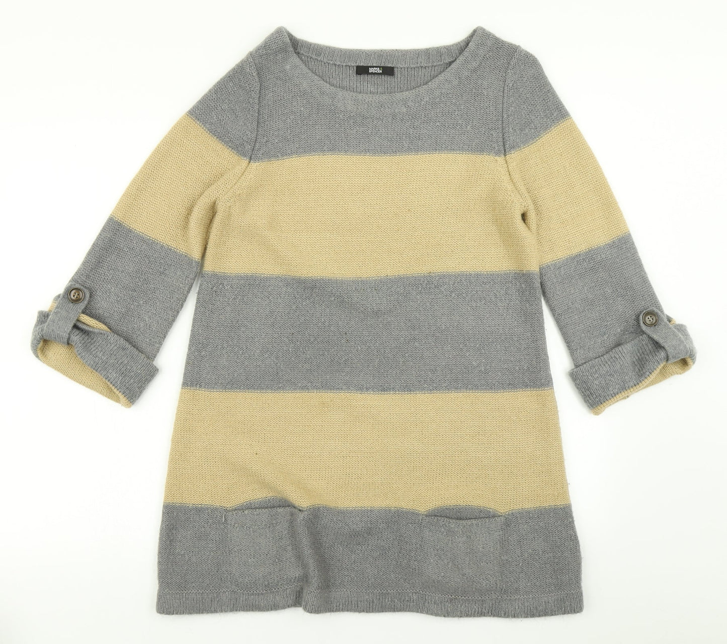 Womens UK Size 10 Marks & Spencer Grey Pullover Jumper