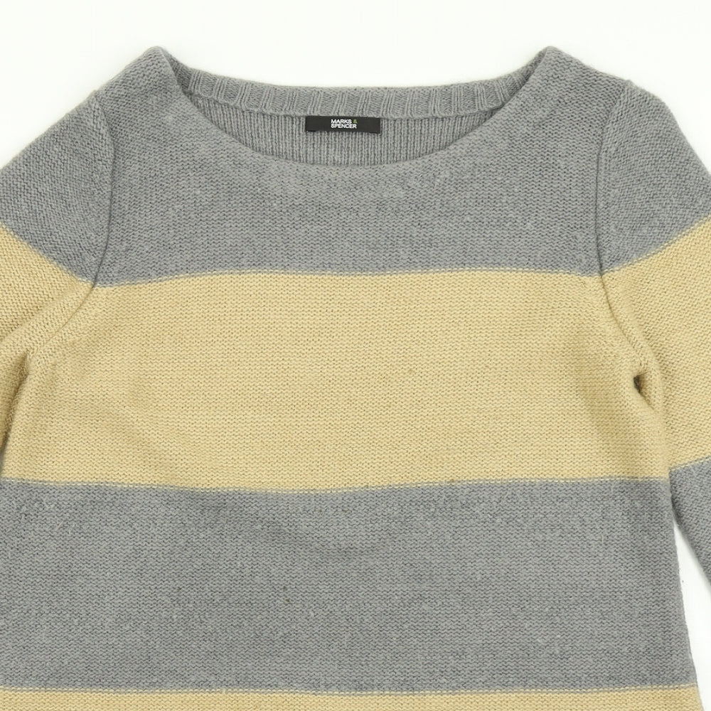 Womens UK Size 10 Marks & Spencer Grey Pullover Jumper
