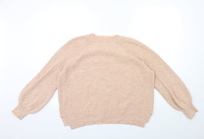 Womens UK Size M Marks and Spencer Pink Pullover Jumper
