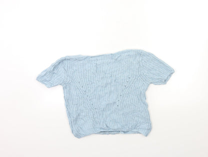 Womens UK Size 8 Topshop Blue Pullover Jumper