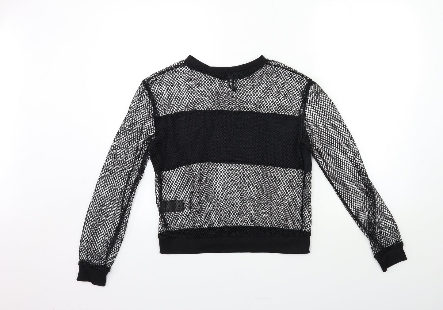 H&M Womens Black  Knit Pullover Sweatshirt Size 8