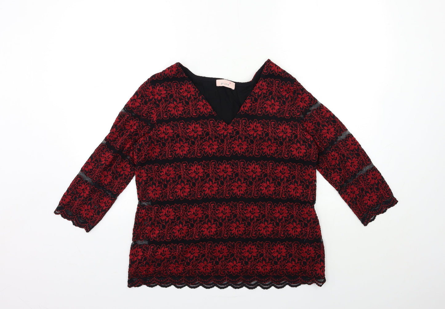 Womens UK Size 16 Marks and Spencer Red Basic Blouse