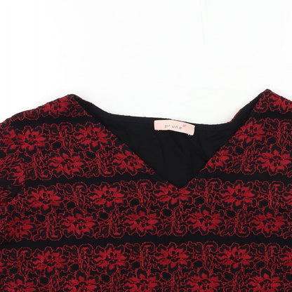 Womens UK Size 16 Marks and Spencer Red Basic Blouse