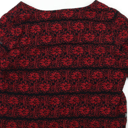Womens UK Size 16 Marks and Spencer Red Basic Blouse