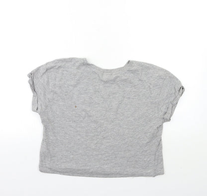 New Look Girls Grey   Basic T-Shirt Size 14 Years  - boring next