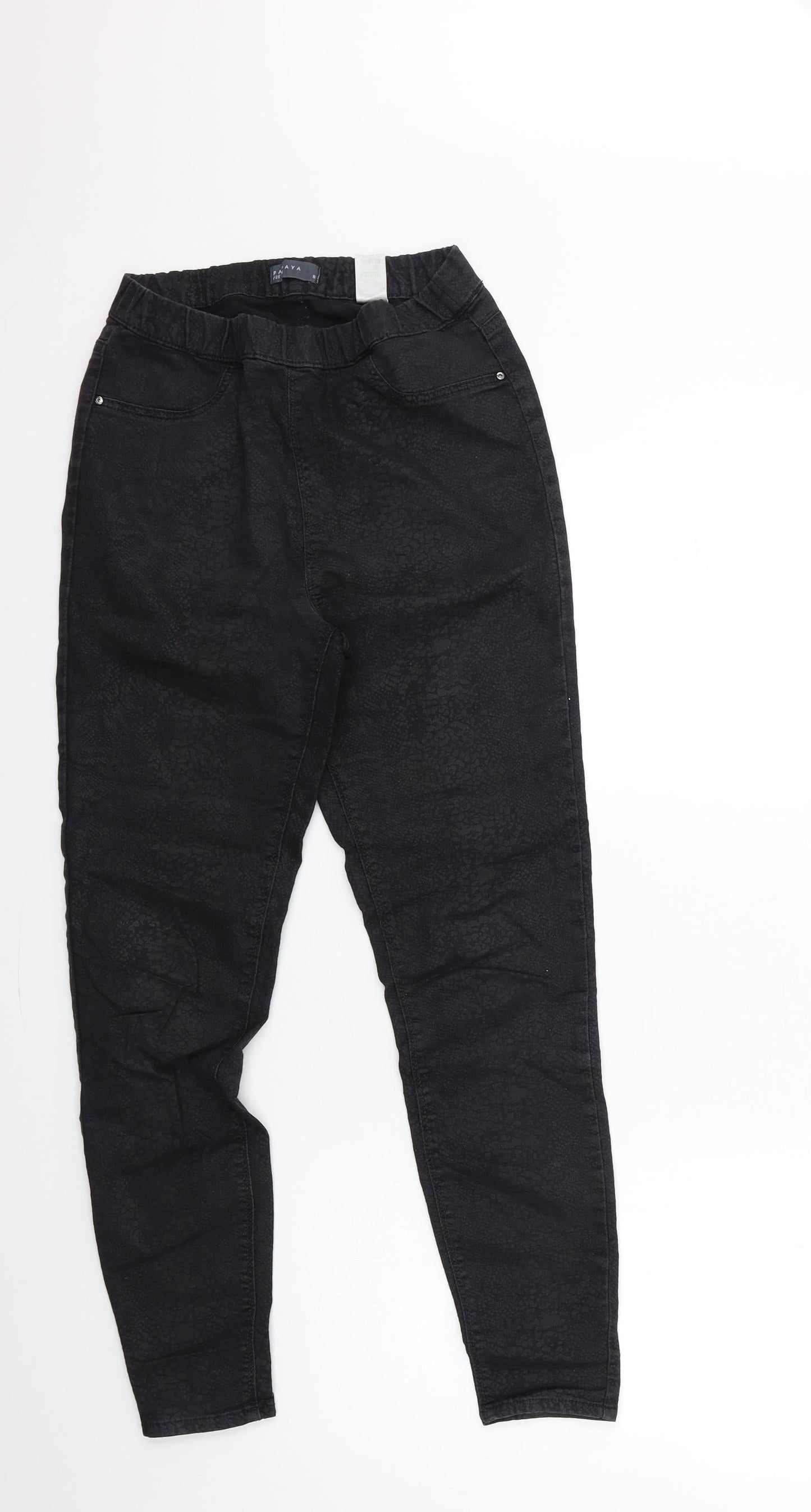 Papaya Womens Black  Denim Jegging Jeans Size 8 L26 in