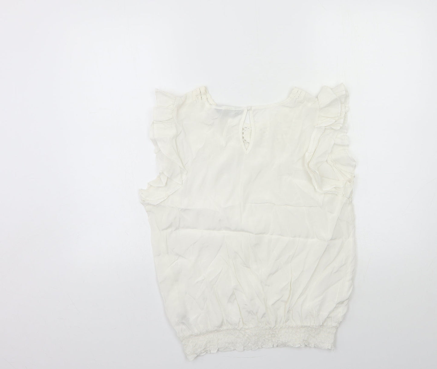 Womens UK Size 14 Dorothy Perkins White Basic Tank