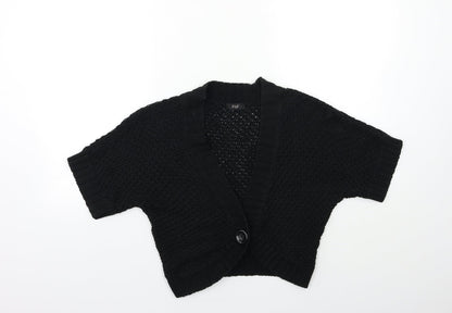 F&F Womens Black  Knit Cardigan Jumper Size 12
