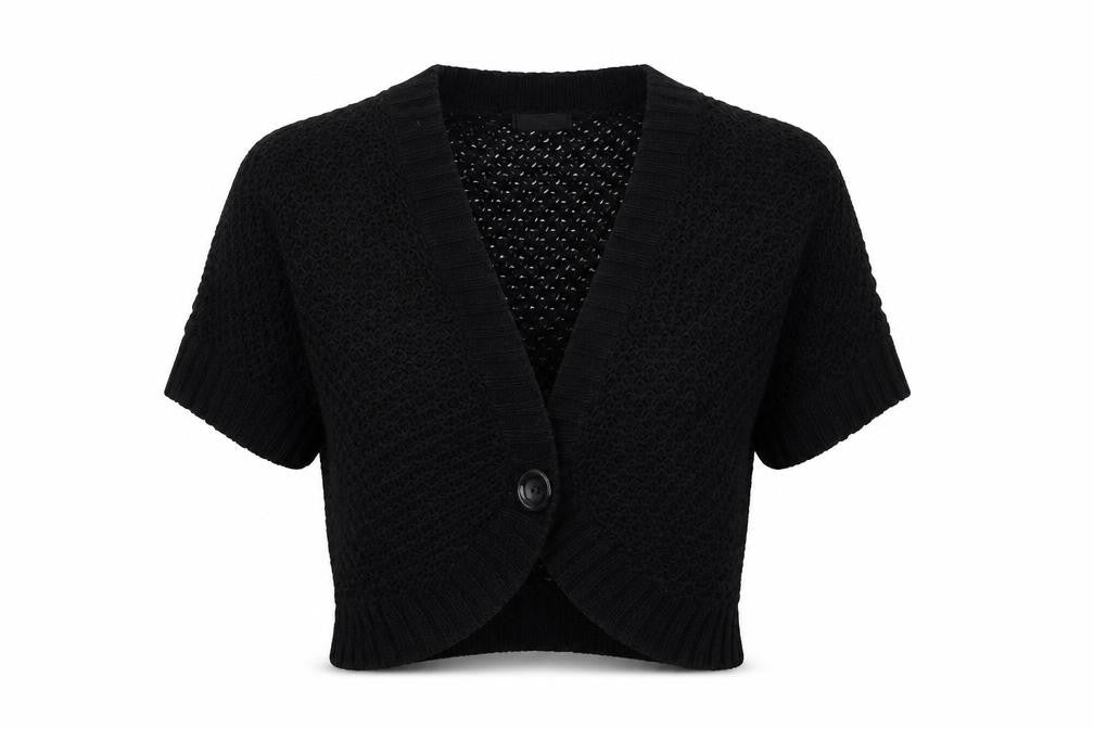Womens UK Size 12 F&F Black Cardigan Jumper