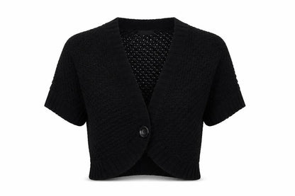 Womens UK Size 12 F&F Black Cardigan Jumper