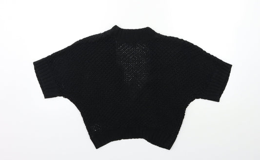 F&F Womens Black  Knit Cardigan Jumper Size 12