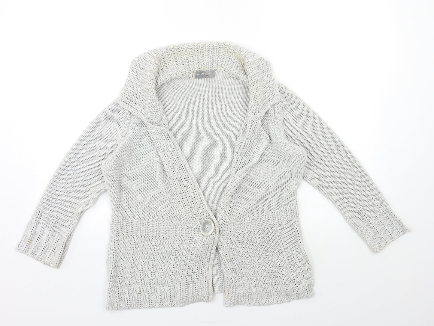 Womens UK Size S Per Una Grey Cardigan Jumper
