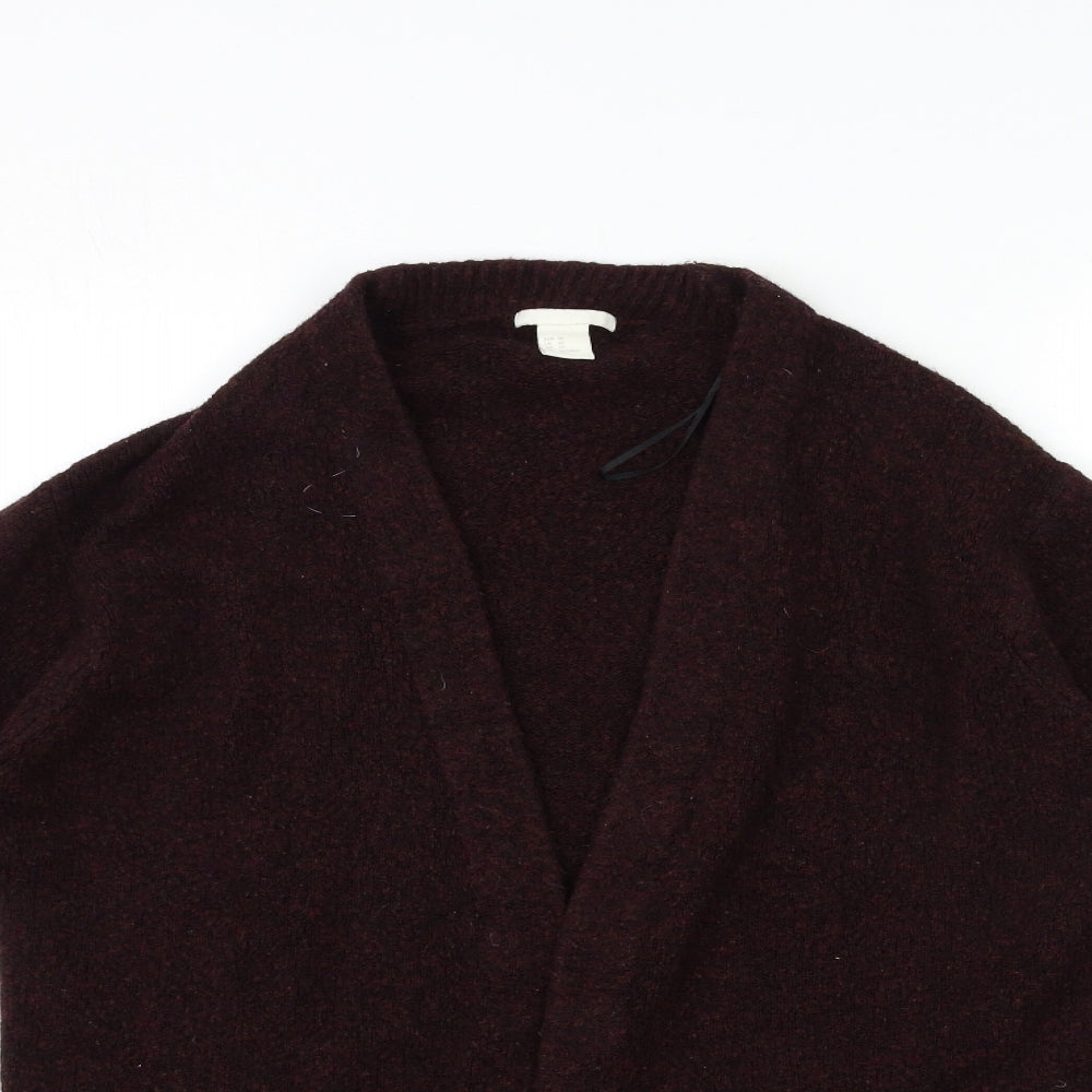 Womens UK Size XS H&M Red Cardigan Jumper