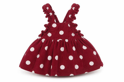 Matalan Girls Purple Polka Dot Corduroy Fit & Flare  Size 0-3 Months