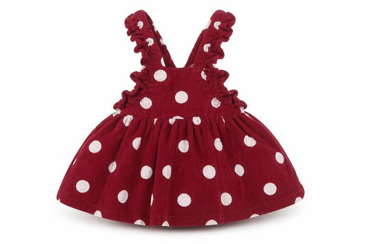 Matalan Girls Purple Polka Dot Corduroy Fit & Flare  Size 0-3 Months