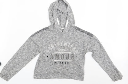 Matalan Girls Grey   Pullover Hoodie Size 11 Years