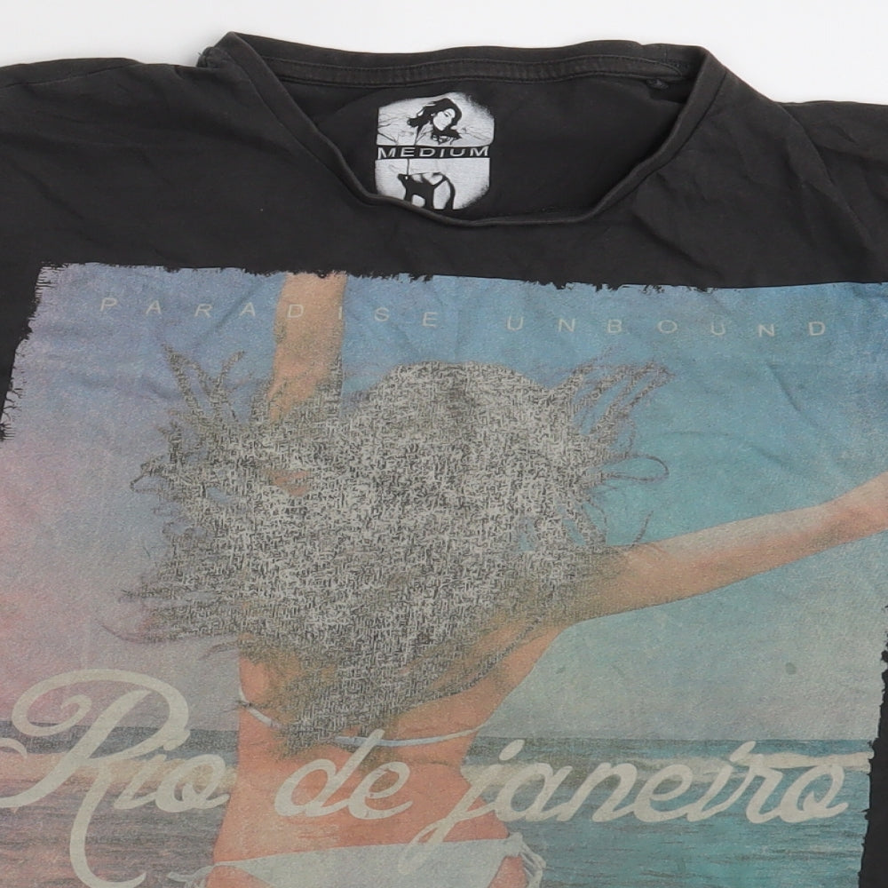 Mens UK Size M Cedar Wood State Black  T-Shirt