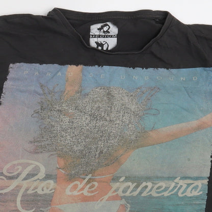 Mens UK Size M Cedar Wood State Black  T-Shirt