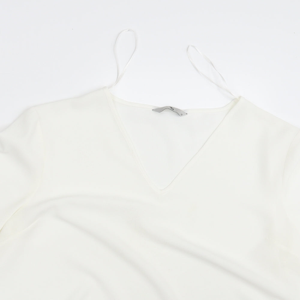 Womens UK Size 14 TU Ivory Basic Blouse