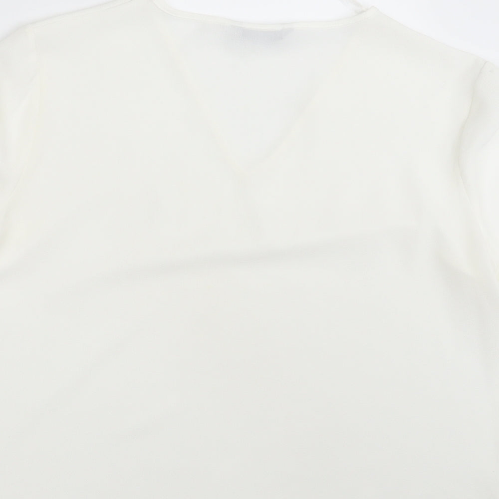Womens UK Size 14 TU Ivory Basic Blouse