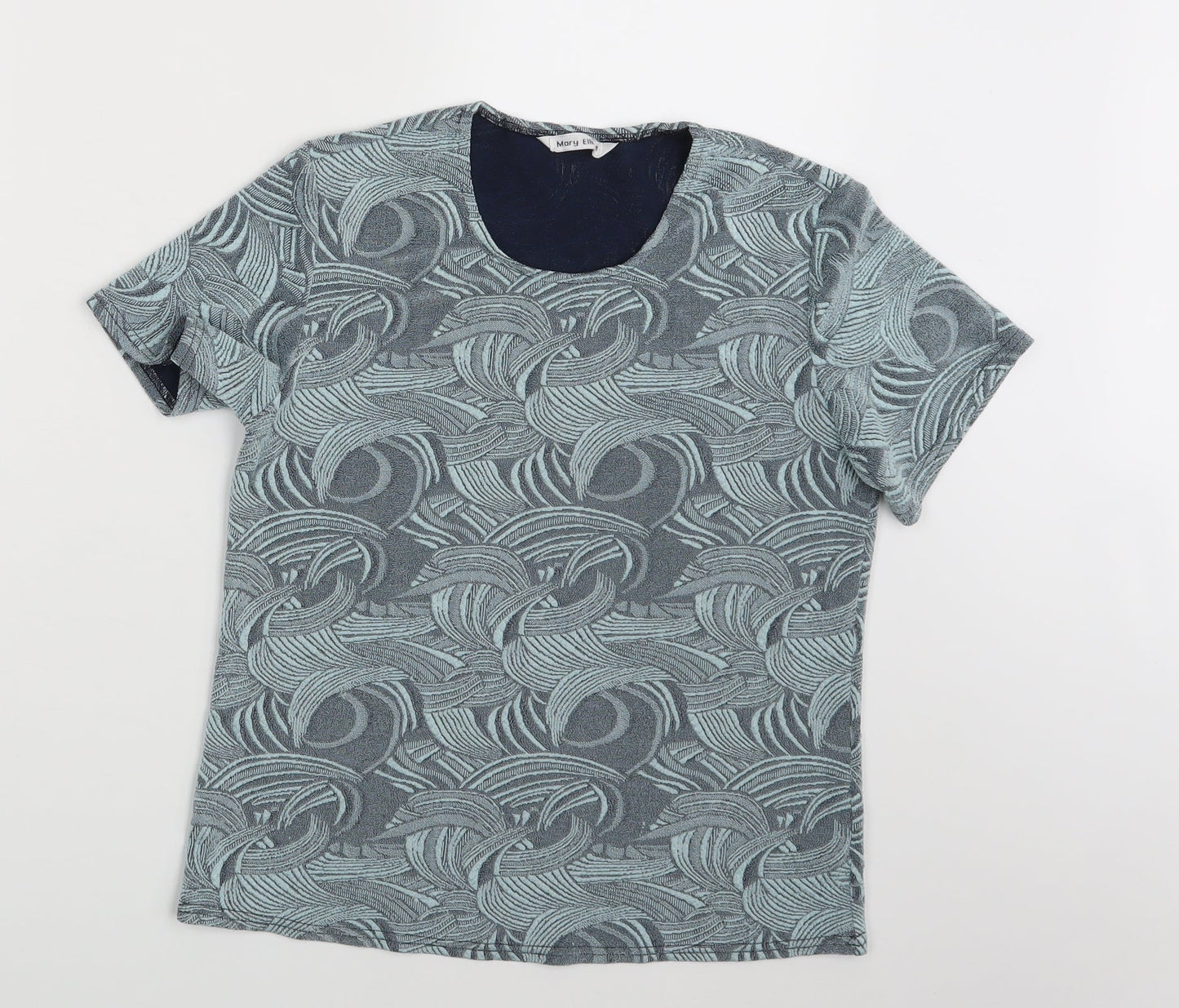 Womens UK Size 12 Berkertex Blue Basic T-Shirt