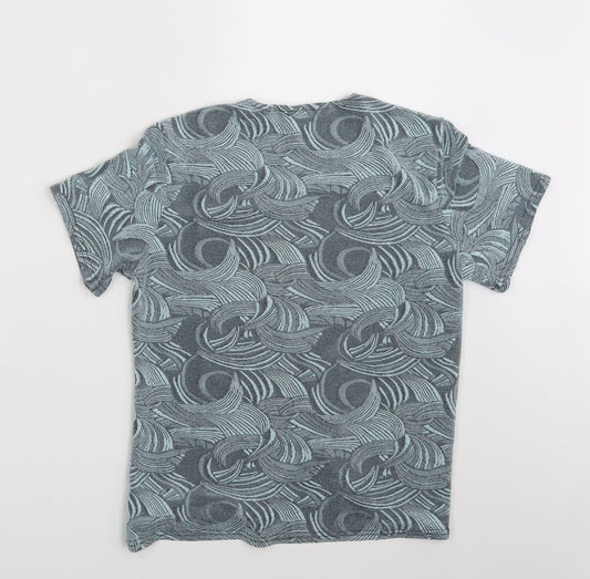 Berkertex Womens Blue Paisley  Basic T-Shirt Size 12