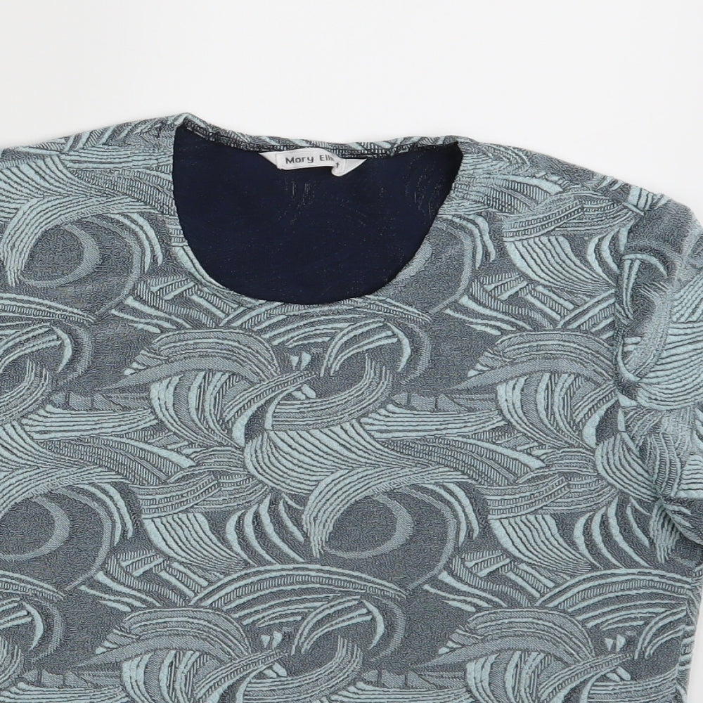 Womens UK Size 12 Berkertex Blue Basic T-Shirt