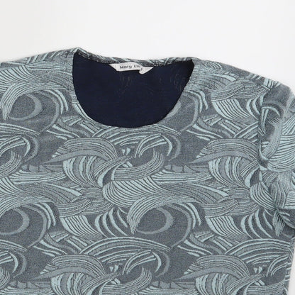 Womens UK Size 12 Berkertex Blue Basic T-Shirt