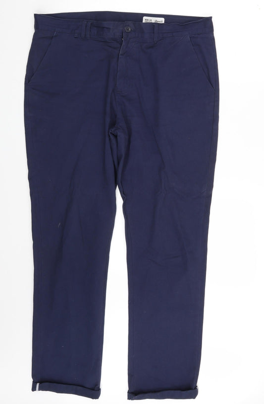 Denim Co. Mens Blue  Denim Chino Trousers Size 38 in L34 in