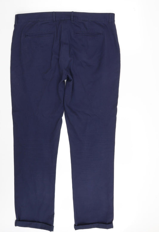 Denim Co. Mens Blue  Denim Chino Trousers Size 38 in L34 in