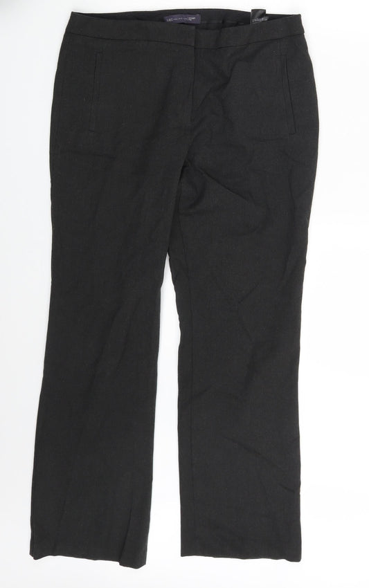 Womens UK Size 12 M&S Regular Fit  Black Trousers