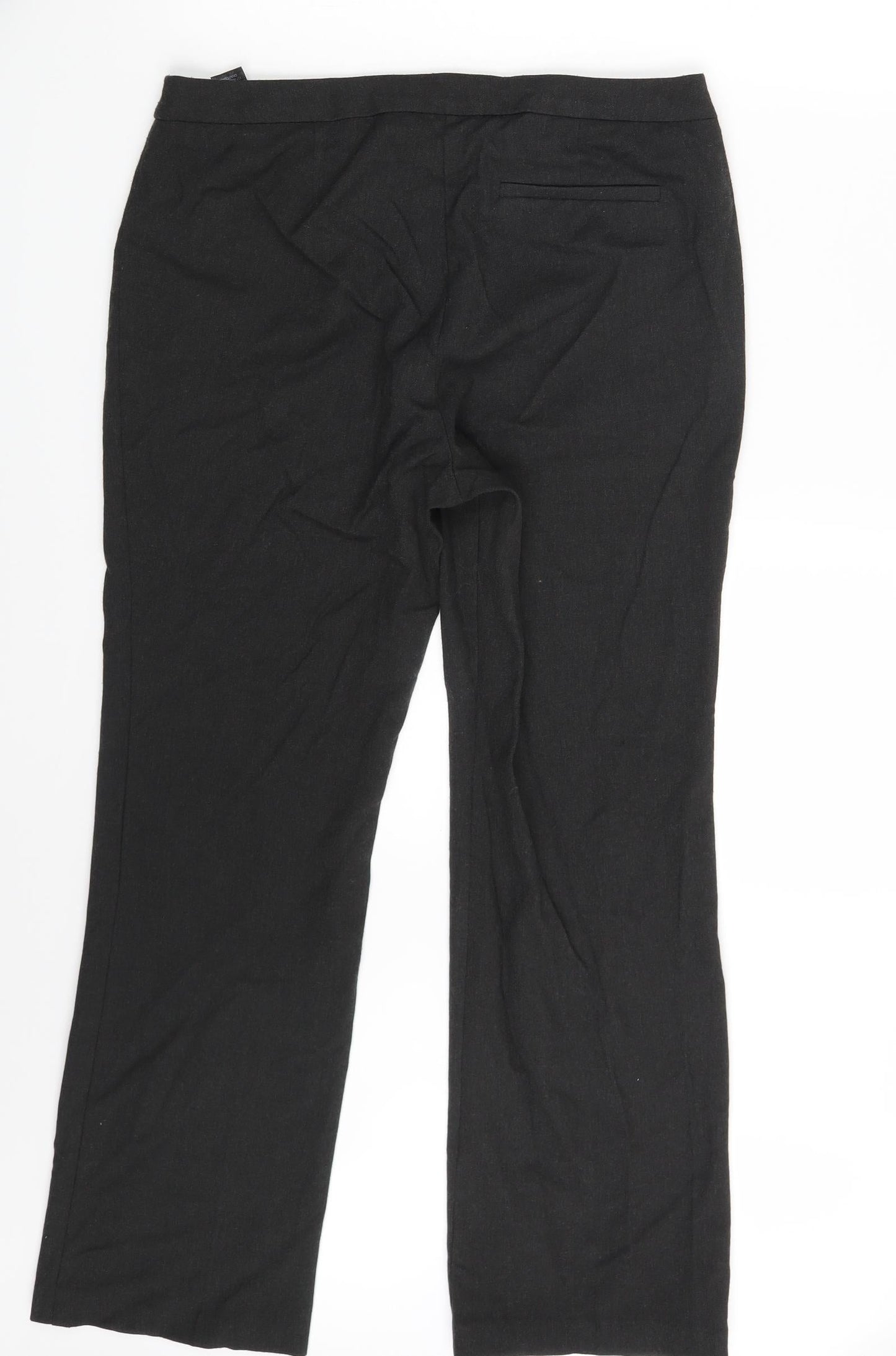 Womens UK Size 12 M&S Regular Fit  Black Trousers