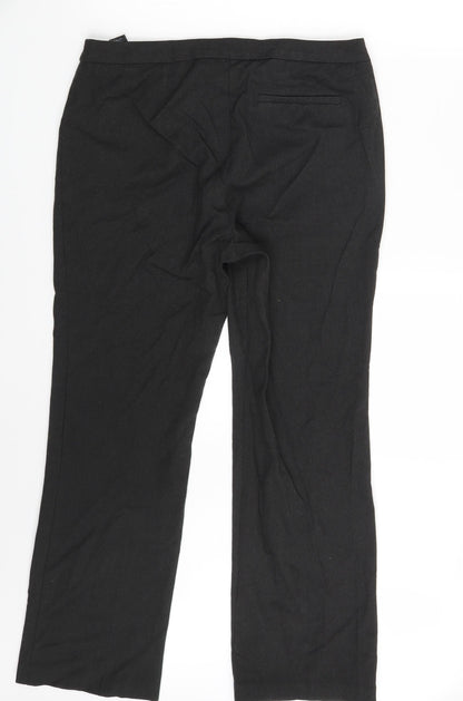 Womens UK Size 12 M&S Regular Fit  Black Trousers