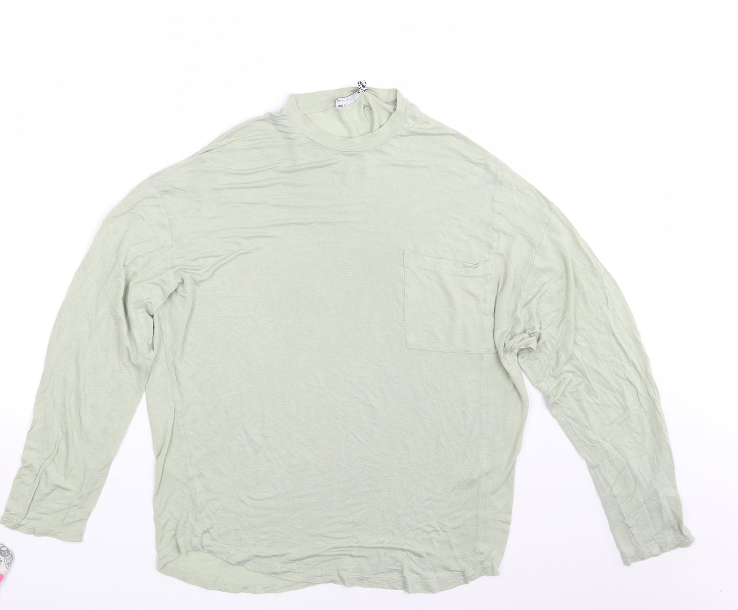 Womens UK Size XS ASOS Green Basic T-Shirt