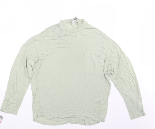 Womens UK Size XS ASOS Green Basic T-Shirt