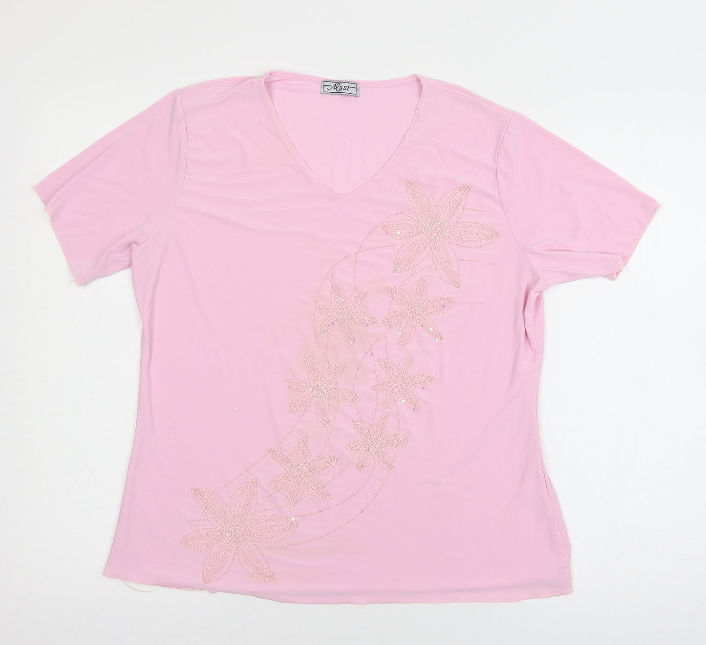 Womens UK Size M Must Pink Basic T-Shirt