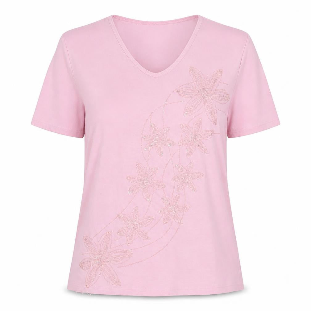 Womens UK Size M Must Pink Basic T-Shirt