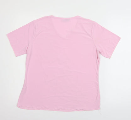 Womens UK Size M Must Pink Basic T-Shirt