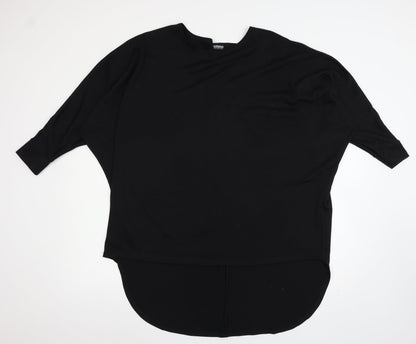 Femme Collection Womens Black  Knit Pullover Jumper Size L